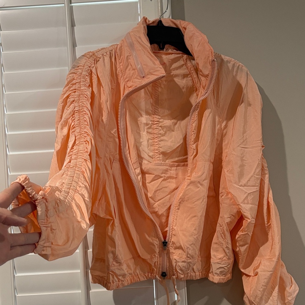 Free People Light Orange/pink Bomber Jacket